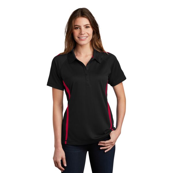 Ladies PosiCharge ® Micro Mesh Colorblock Polo Thumbnail