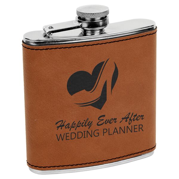 6 oz. Leatherette Stainless Steel Flask Thumbnail